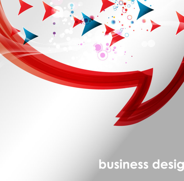 The dynamic arrow background vector material -3