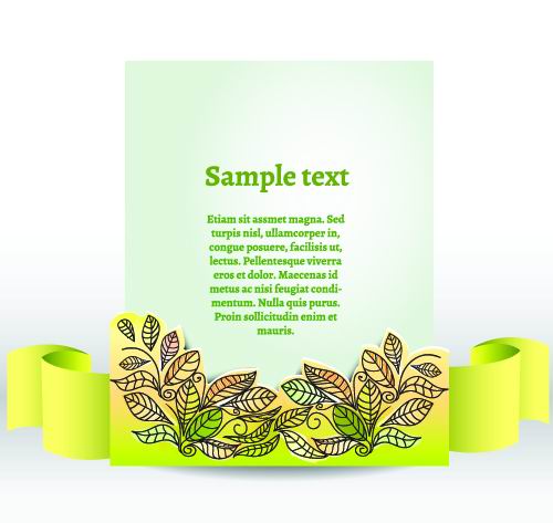 Cut-and-paste style text template vector material -1