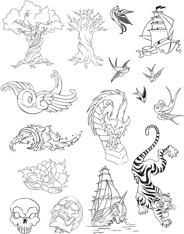 Variety of totem vector material