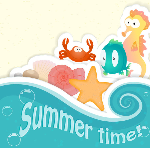 Lovely three-dimensional card 03 - vector material