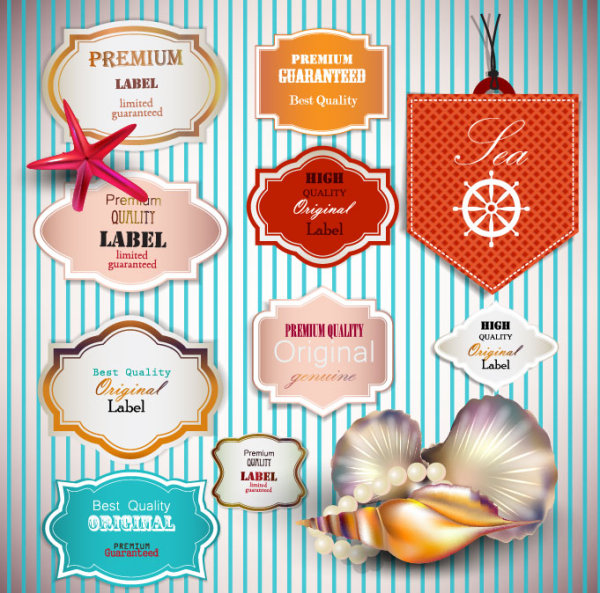European label design 01 - vector material