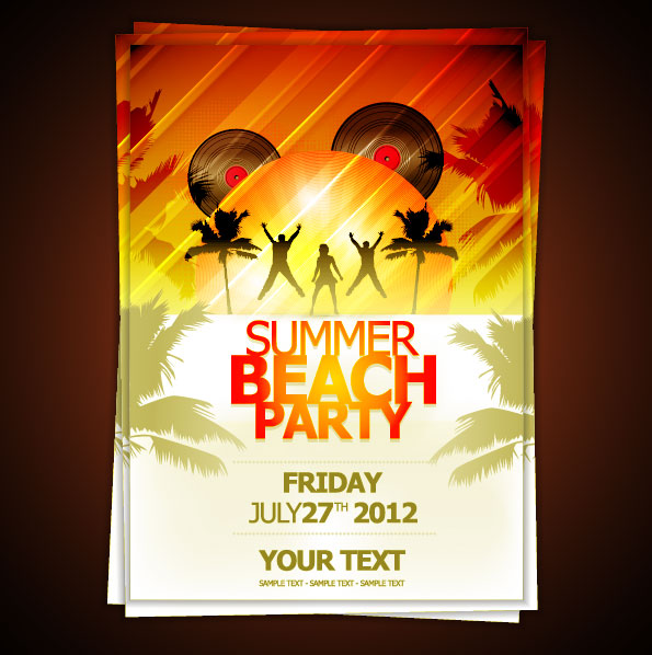 Trend Poster Design 02 - vector material