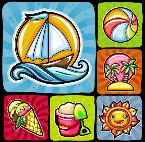 Cute cartoon pattern 01 - vector material