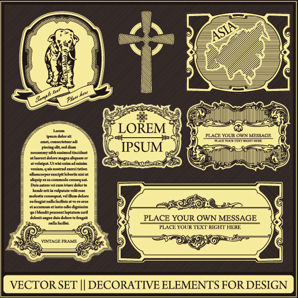 Retro to paste the icon 02 - vector material