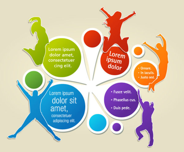 潮Business trends stickers 03 - vector material