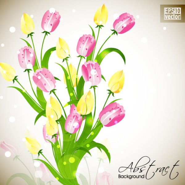 Classic flowers illustrator 01 - vector material