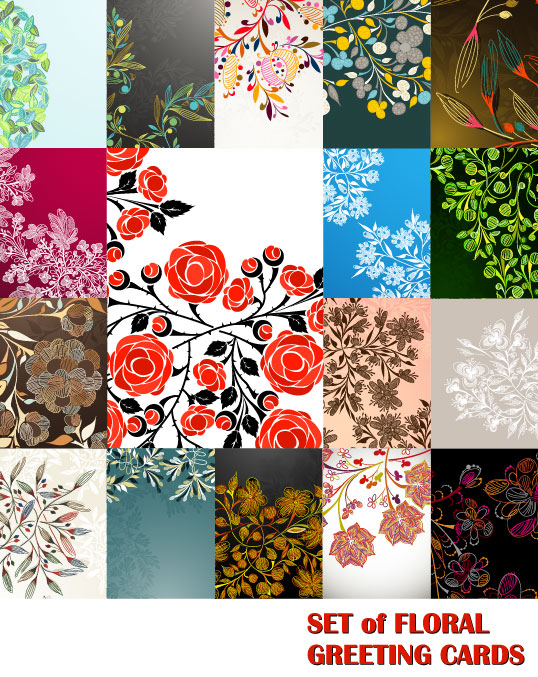 Classic flowers illustrator 03 - vector material