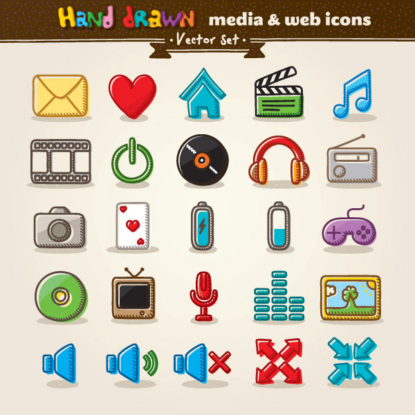 Cartoon icon vector material -1