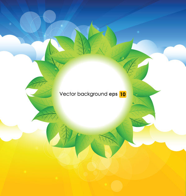 Summer background vector material -3