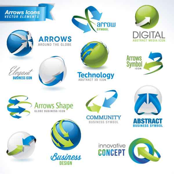 Beautiful icon design 03 - vector material