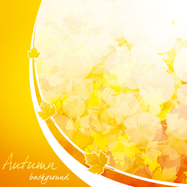 Beautiful autumn background 04 - vector material