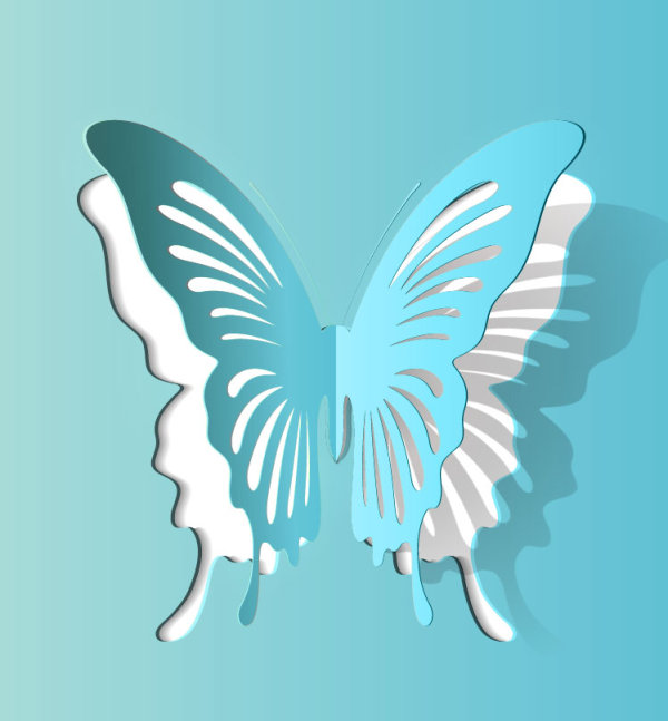 Butterfly silhouette 03 - vector material