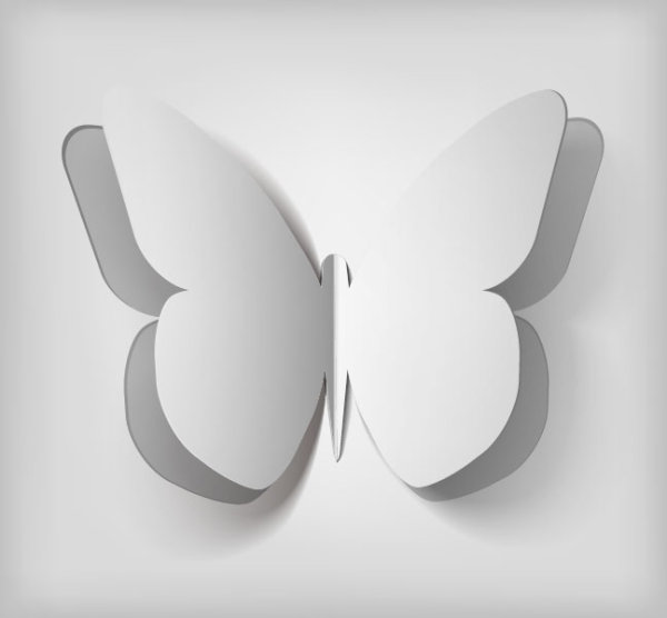 Butterfly silhouette 04 - vector material