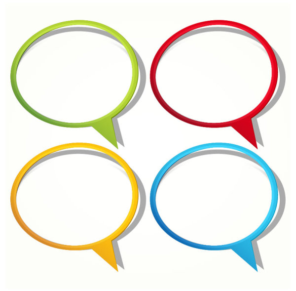 Color paper Dialog 01 - vector material