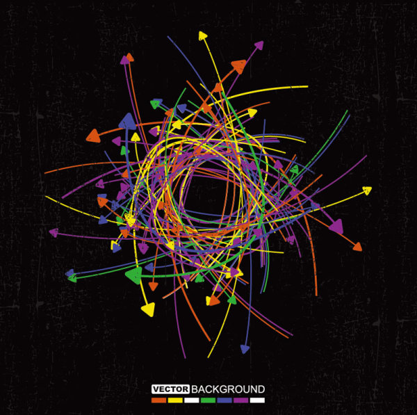 The trend of colored arrows 04 - vector material