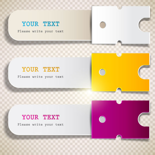 Exquisite creative label 01 - vector material