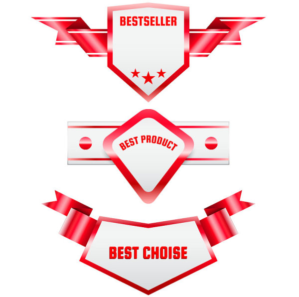 Beautifully sale tags and stickers 03 - vector material