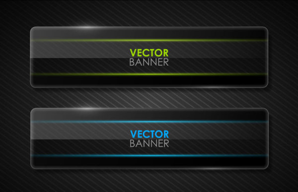 Black Cool banner 05 - vector material