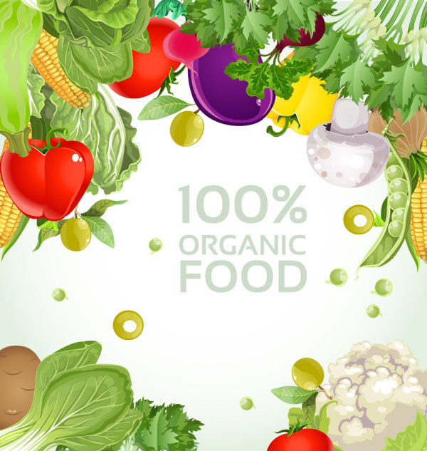 Vegetable background 03 - vector material