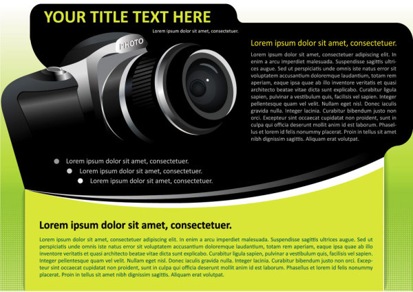 Fashion camera background 05 - vector material