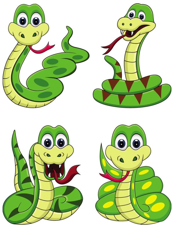 Cute cartoon snake 01 - vector material