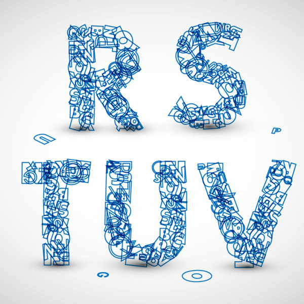 Creative alphabet design 02 - vector material