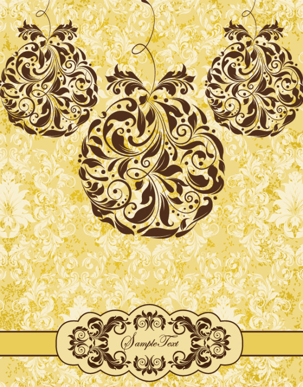 Christmas card pattern 01 - vector material