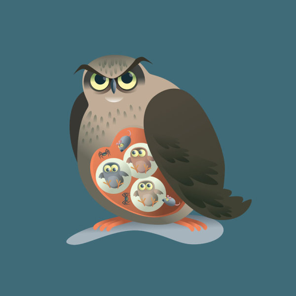 Cartoon animals 09 - vector material