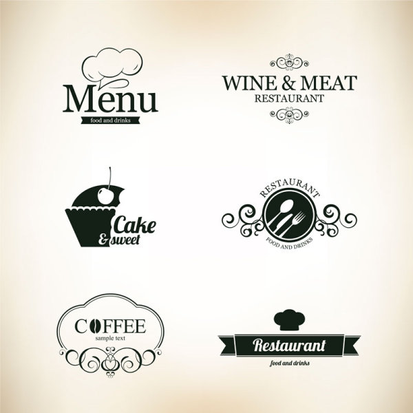 Continental menu template 02 - vector material