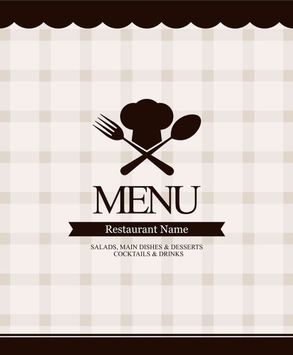 Continental menu template 12 - vector material