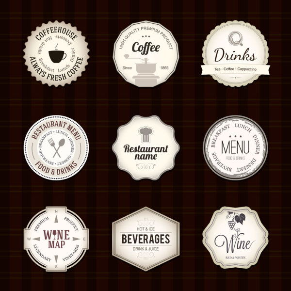 Coffee label - vector material
