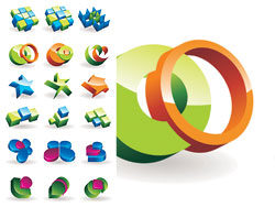 立体图形图标矢量素材