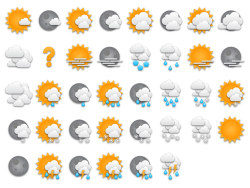 Sticker style weather icon png