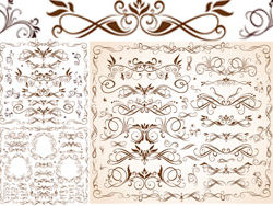 精致条纹花边矢量素材