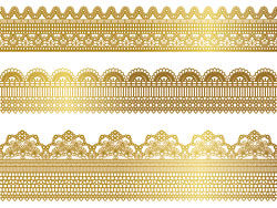 Gold lace pattern 01 - Vector