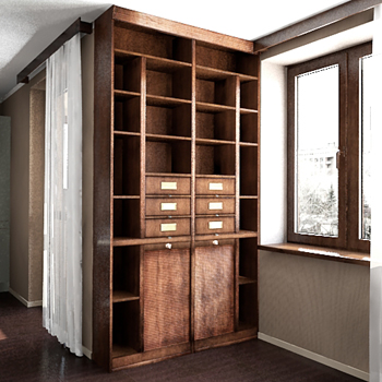 Fashion model multi-table 3D model