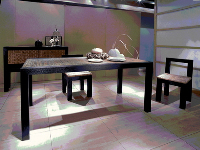 Logs minimalist dining table chair 3D model