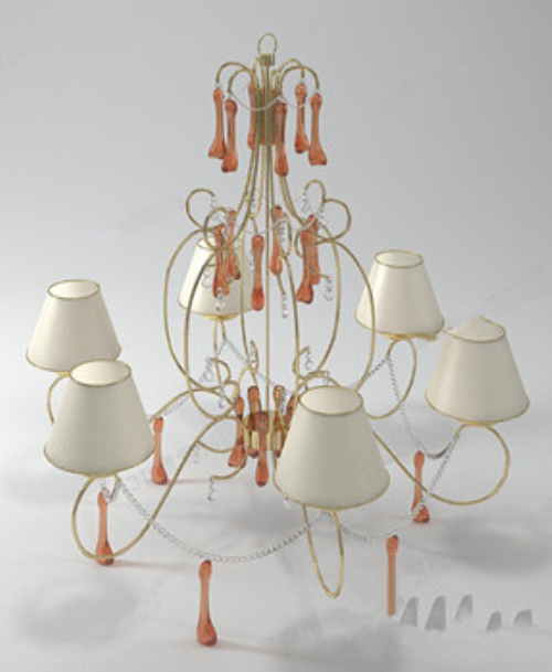 Flower White Chandelier Model