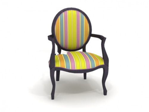 Colored round chair 3d model