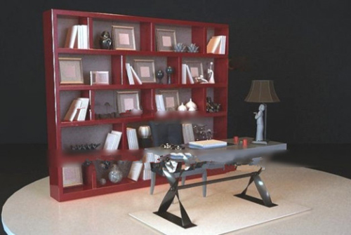 Chinese bookcase 3d model