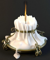 Milky elegant candlesticks
