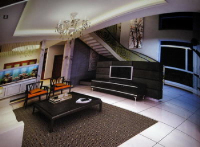 The living room of the duplex structure 3D model