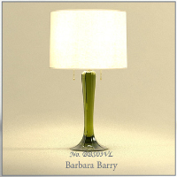 Green glass base table lamp 3D model