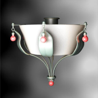Pastoral the style pallet porcelain chandelier lamp 3D model