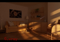 Sunset living room 3D model