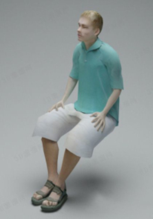 men sitting model