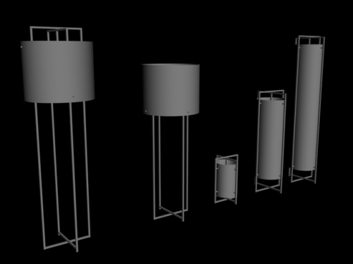 Five home floor lamp 3D models