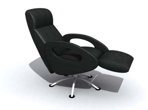 Den black office chairs 3d models