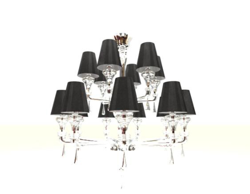 Crystal glass chandelier 3D models