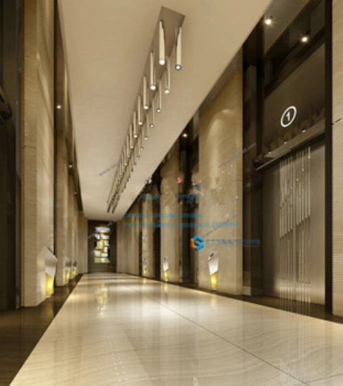 Luxury hotel corridor model